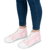 Pink Graphic High Top Sneakers for Women - Fun & Stylish Footwear