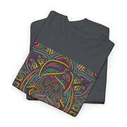 Trippy Nature Unisex Heavy Cotton Tee - Colorful Psychedelic Design