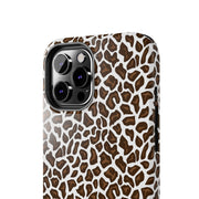 Stylish Leopard Print Tough Phone Case - Durable Protection for Your Device