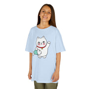 Cute Cat Graphic Kids Heavy Cotton Tee - Perfect for Animal Lovers