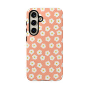 Daisy Pattern Tough Samsung Galaxy Phone Case - Floral Design for Stylish Protection