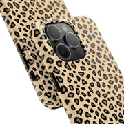 Leopard Print Tough Phone Case - Stylish Protection for Your Device