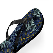 Tropical Leaf Flip Flops | Summer Beach Sandals for Vacation