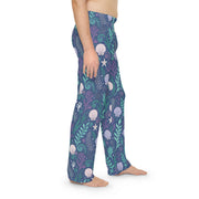 Ocean-Inspired Men's Pajama Pants - Sea Shells & Coral Design