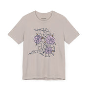 Floral Snake Unisex Jersey Tee - Stylish Graphic T-Shirt for Nature Lovers