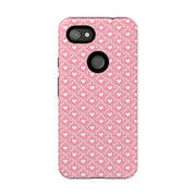 Pink Heart Pattern Tough Google Pixel Phone Case - Cute and Durable Protection