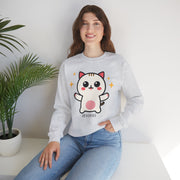 Cute Cat Graphic Unisex Crewneck Sweatshirt - DEVOTREE