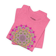 Luxe Mandala Unisex Jersey Tee - Vibrant Botanical Design