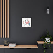 Cute Cat Reading Canvas Art - Perfect for Cat Lovers