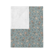 Cozy Velveteen Microfiber Blanket with Floral Pattern | Perfect for Home & Gifting