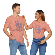 Serpent and Flower Graphic Unisex Tee - Nature-Inspired Design
