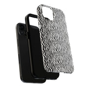 Zebra Print Tough Phone Case - Durable Protection for Style and Function