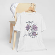Floral Snake Unisex Jersey Tee - Stylish Graphic T-Shirt for Nature Lovers