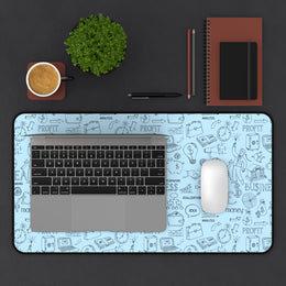 Inspirational Business Desk Mat - Idea, Profit & Growth Design
