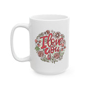 Floral Love Ceramic Mug - Perfect Gift for Coffee Lovers