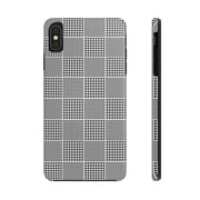 Chic Houndstooth Tough Phone Case - Stylish and Durable Protection