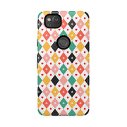 Colorful Diamond Pattern Google Pixel Phone Case - Tough Cases