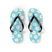 Floral Blue Flip Flops - Summer Chic Sandals for Beach and Casual Wear