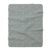 Floral Sherpa Fleece Blanket - Cozy Home Decor for Relaxation
