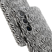 Zebra Print Tough Phone Case - Durable Protection for Style and Function