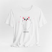 Cute Cat Devotion Unisex Short Sleeve Tee - Fun & Playful T-Shirt for Cat Lovers