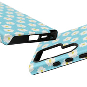 Floral Tough Samsung Galaxy Phone Case - Daisy Design for Summer Vibes