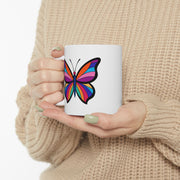 Colorful Butterfly Ceramic Mug - 11oz/15oz - Perfect Gift for Nature Lovers