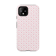 Pink Heart Pattern Google Pixel Tough Case - Stylish and Durable Phone Cover