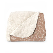 Cozy Floral Sherpa Fleece Blanket - Soft and Stylish