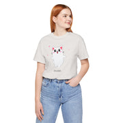 Cute Cat Devotion Unisex Short Sleeve Tee - Fun & Playful T-Shirt for Cat Lovers