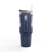 Cute Animal Insulated Travel Mug - 40oz with Straws and Handle