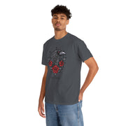 Devotree Unisex Heavy Cotton Tee - Vintage Eagle & Roses Graphic Shirt