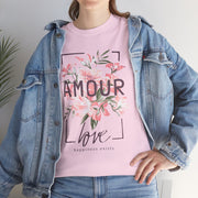 Floral Amour Tee, Romantic T-Shirt, Gift for Her, Cute Casual Wear, Love Shirt, Valentine's Day Gift, Everyday Comfort