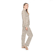 Elegant Zebra Print Women's Satin Pajamas - Luxurious Loungewear for Relaxation