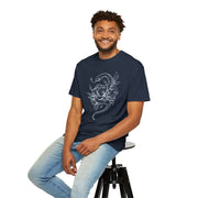 Unisex Snake and Floral Graphic T-Shirt - Edgy Vintage Style Tee