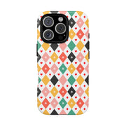Colorful Playing Card Pattern Tough Case for iPhone