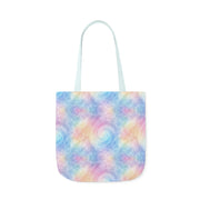 Pastel Tie-Dye Canvas Tote Bag with 5-Color Straps