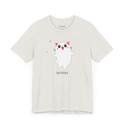 Cute Cat Devotion Unisex Short Sleeve Tee - Fun & Playful T-Shirt for Cat Lovers
