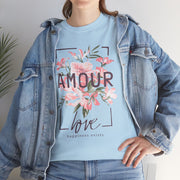Floral Amour Tee, Romantic T-Shirt, Gift for Her, Cute Casual Wear, Love Shirt, Valentine's Day Gift, Everyday Comfort