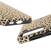 Leopard Print Tough Phone Case - Stylish Protection for Your Device