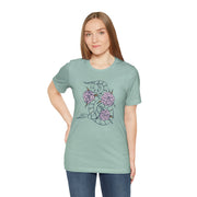 Botanical Snake Unisex Jersey Tee - Stylish Short Sleeve T-Shirt with Floral Design