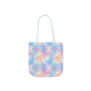 Pastel Tie-Dye Canvas Tote Bag with 5-Color Straps