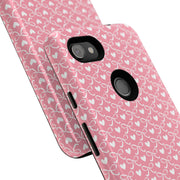 Pink Heart Pattern Tough Google Pixel Phone Case - Cute and Durable Protection
