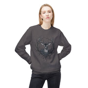 Wildlife Lover's Fleece Crewneck Sweatshirt - Deer Design