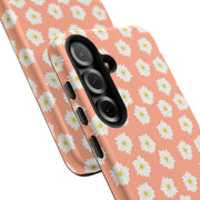 Daisy Pattern Tough Samsung Galaxy Phone Case - Floral Design for Stylish Protection