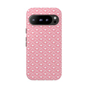 Pink Heart Pattern Tough Google Pixel Phone Case - Cute and Durable Protection