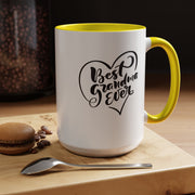 Best Grandma Ever Accent Coffee Mug - Perfect Gift for Mother's Day and Grandparent Celebrations