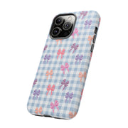 Cute Bow Pattern iPhone Case - Tough Cases for Girls & Women