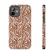 Stylish Zebra Print Tough Phone Case - Durable Protection & Trendy Design