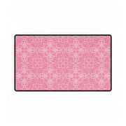 Elegant Pink Floral Desk Mat for Home Office